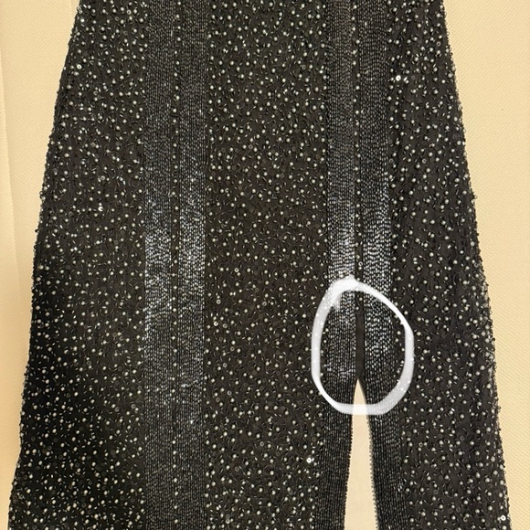 SOLD - Mac Duggal Long Sleeve Beaded Gown - Picture 8 of 9